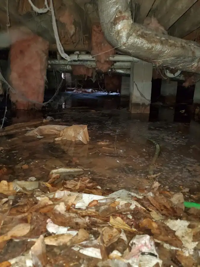 Crawl space flood assessment for Commercial Water Damage Restoration in Fort Campbell North